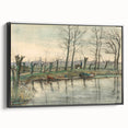 Modern Wall Art: Serene Amsterdam Landscape with Minimalist Touch