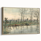 Modern Wall Art: Serene Amsterdam Landscape with Minimalist Touch