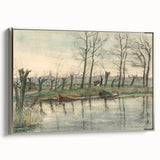 Modern Wall Art: Serene Amsterdam Landscape with Minimalist Touch