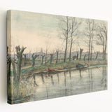 Modern Wall Art: Serene Amsterdam Landscape with Minimalist Touch