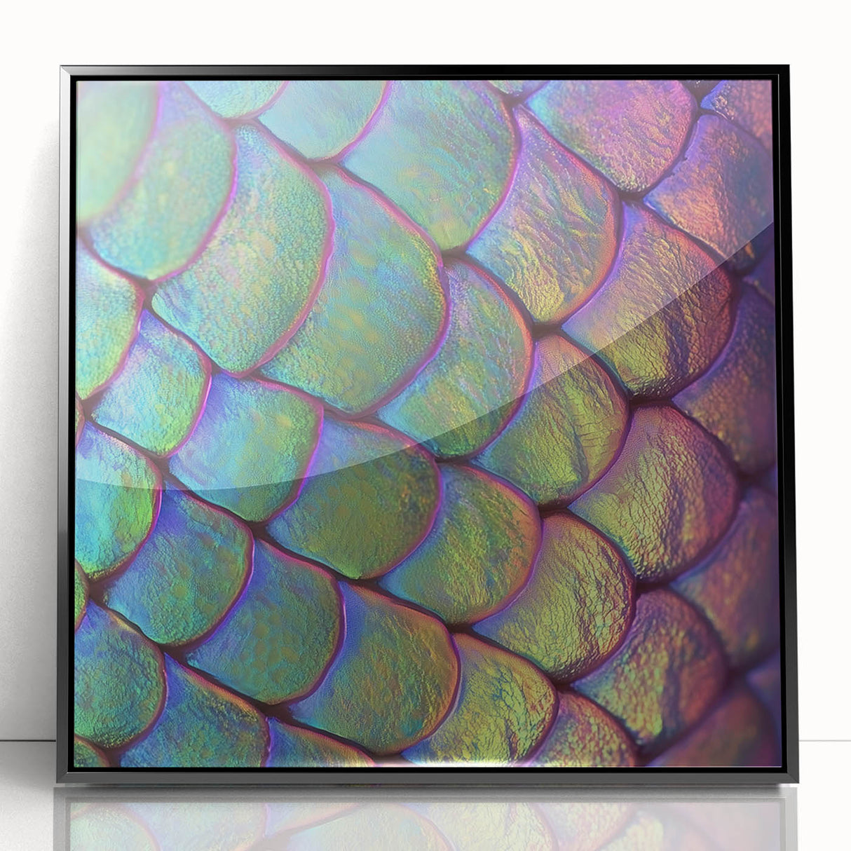 Large abstract wall art featuring a close-up of an animal, in muted black and gray tones, acrylic print.
