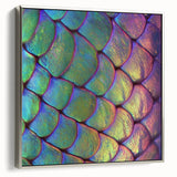 Framed canvas featuring a colorful landscape painting with vintage poster style, ideal for enhancing black wall decor.