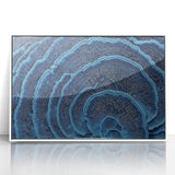 Art deco poster featuring close-up floral design in pastel shades, framed in white acrylic, suitable for nursery wall art.