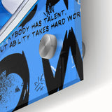 Air Jordan Pop Art Wall Art - Bold Blue Sneaker Canvas Print