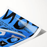 Air Jordan Pop Art Wall Art - Bold Blue Sneaker Canvas Print