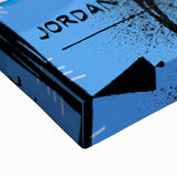Air Jordan Pop Art Wall Art - Bold Blue Sneaker Canvas Print