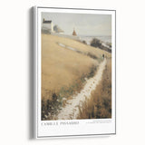 Extra large vintage poster art on canvas, featuring colorful abstract design with dominant black elements.