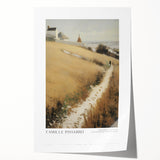 Extra large rolled canvas print featuring a floral design in soft pastel shades.