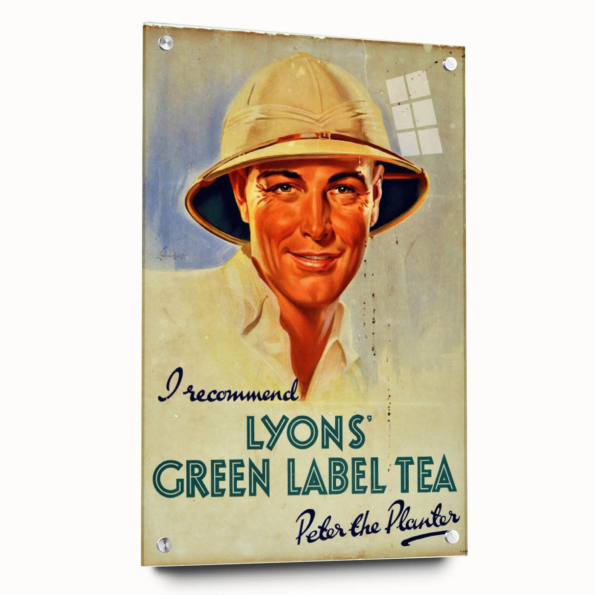 Vintage Lyons' Green Label Tea Ad | Peter the Planter Art Print