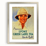 Vintage Lyons' Green Label Tea Ad | Peter the Planter Art Print