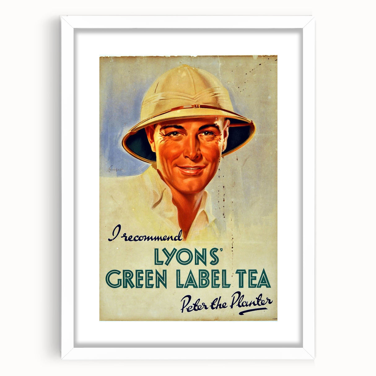 Vintage Lyons' Green Label Tea Ad | Peter the Planter Art Print