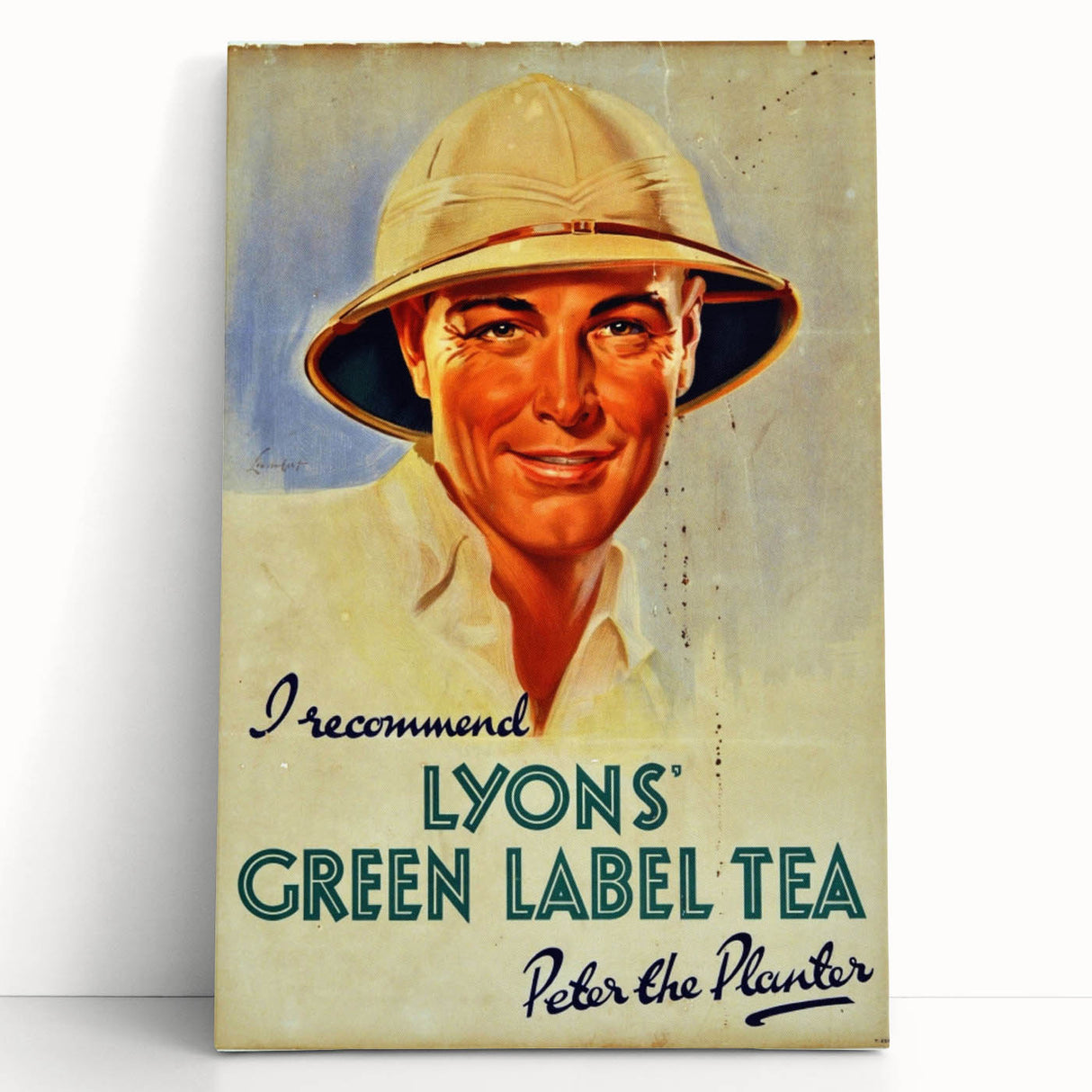 Vintage Lyons' Green Label Tea Ad | Peter the Planter Art Print