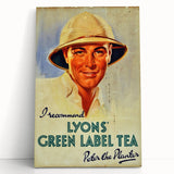 Vintage Lyons' Green Label Tea Ad | Peter the Planter Art Print