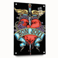 Bon Jovi Tattoo Heart Poster - Retro Music Wall Art