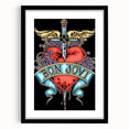 Bon Jovi Tattoo Heart Poster - Retro Music Wall Art
