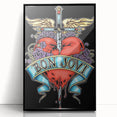 Bon Jovi Tattoo Heart Poster - Retro Music Wall Art