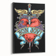 Bon Jovi Tattoo Heart Poster - Retro Music Wall Art