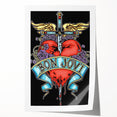 Bon Jovi Tattoo Heart Poster - Retro Music Wall Art