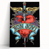 Bon Jovi Tattoo Heart Poster - Retro Music Wall Art