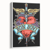 Bon Jovi Tattoo Heart Poster - Retro Music Wall Art
