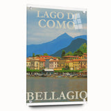 Vintage Lago di Como Bellagio Travel Poster | Retro Italy Art Print