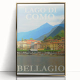 Vintage Lago di Como Bellagio Travel Poster | Retro Italy Art Print