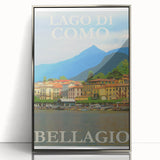 Vintage Lago di Como Bellagio Travel Poster | Retro Italy Art Print