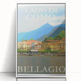 Vintage Lago di Como Bellagio Travel Poster | Retro Italy Art Print