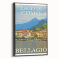 Vintage Lago di Como Bellagio Travel Poster | Retro Italy Art Print