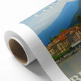Vintage Lago di Como Bellagio Travel Poster | Retro Italy Art Print