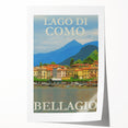 Vintage Lago di Como Bellagio Travel Poster | Retro Italy Art Print