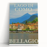 Vintage Lago di Como Bellagio Travel Poster | Retro Italy Art Print