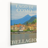 Vintage Lago di Como Bellagio Travel Poster | Retro Italy Art Print
