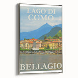 Vintage Lago di Como Bellagio Travel Poster | Retro Italy Art Print