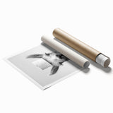 Adorable Llama Bathroom Wall Art - Fun Black and White Decor