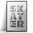 Skater Typography Wall Art - Boys Room Wall Art Kids Wall Art Prints