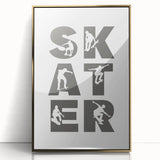 Skater Typography Wall Art - Boys Room Wall Art Kids Wall Art Prints