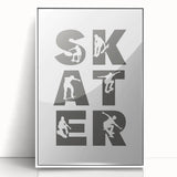 Skater Typography Wall Art - Boys Room Wall Art Kids Wall Art Prints