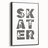 Skater Typography Wall Art - Boys Room Wall Art Kids Wall Art Prints