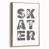 Skater Typography Wall Art - Boys Room Wall Art Kids Wall Art Prints