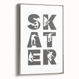 Skater Typography Wall Art - Boys Room Wall Art Kids Wall Art Prints