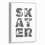 Skater Typography Wall Art - Boys Room Wall Art Kids Wall Art Prints