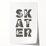 Skater Typography Wall Art - Boys Room Wall Art Kids Wall Art Prints