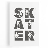 Skater Typography Wall Art - Boys Room Wall Art Kids Wall Art Prints