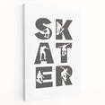 Skater Typography Wall Art - Boys Room Wall Art Kids Wall Art Prints