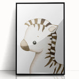 Playful Zebra Nursery Canvas Prints - Children's Wall Art