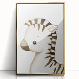 Playful Zebra Nursery Canvas Prints - Children's Wall Art