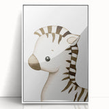 Playful Zebra Nursery Canvas Prints - Children's Wall Art