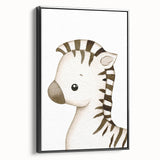 Playful Zebra Nursery Canvas Prints - Children's Wall Art
