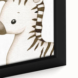 Playful Zebra Nursery Canvas Prints - Children's Wall Art